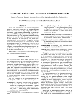 Automating 3D Reconstruction Pipeline by Surf-Based Alignment