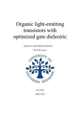 Organic Light-Emitting Transistors with Optimized Gate Dielectric