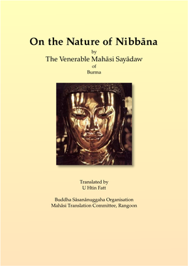 On the Nature of Nibbana