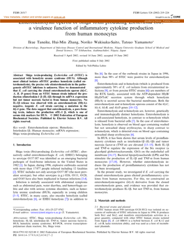 Enterohemolysin Operon of Shiga Toxin-Producing Escherichia Coli