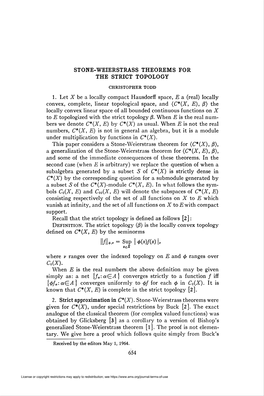 Stone-Weierstrass Theorems for the Strict Topology