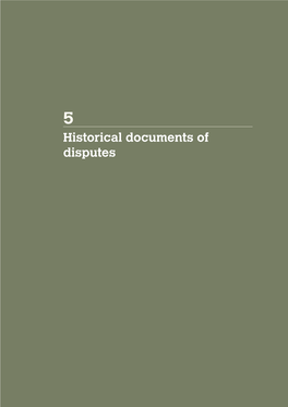 5. Historical Documents of Disputes