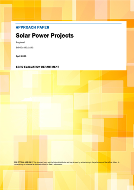 Approach Paper: Solar Power Projects