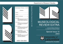 Museological Review Extra