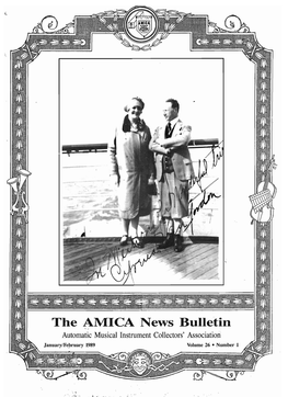 The AMICA News Bulletin Automatic Musical Instrument Collectors' Association