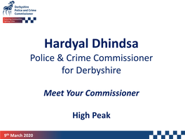 Hardyal Dhindsa Police & Crime Commissioner for Derbyshire