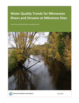 Water Quality Trends at Minnesota Milestone Sites