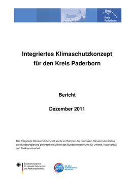Integriertes Klimaschutzkonzept Für Den Kreis Paderborn