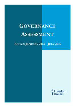 Governance Assessment Kenya 2016.Pdf