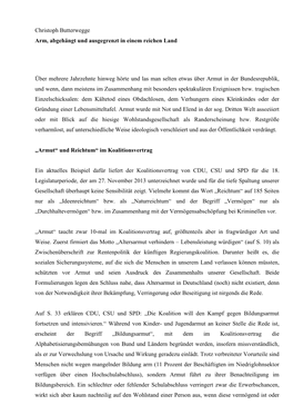 Christoph Butterwegge Arm, Abgehängt Und Ausgegrenzt in Einem Reichen Land