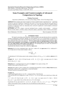 Some Examples and Counterexamples of Advanced Compactness in Topology