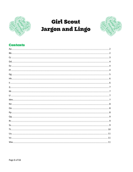 Girl Scout Jargon and Lingo