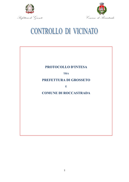 Prefettura Di Grosseto Comune Di Roccastrada