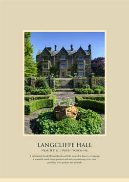 LANGCLIFFE HALL Near Settle | North Yorkshire