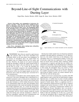 Beyond-Line-Of-Sight Communications with Ducting Layer Ergin Dinc, Student Member, IEEE, Ozgur B