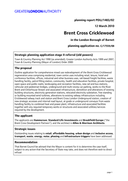 Brent Cross Cricklewood in the London Borough of Barnet