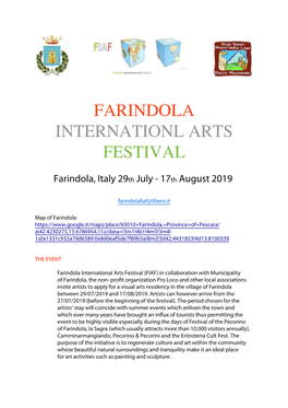 Farindola Internationl Arts Festival