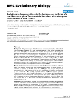 BMC Evolutionary Biology Biomed Central