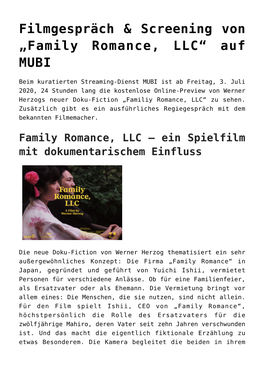 Family Romance, LLC“ Auf MUBI