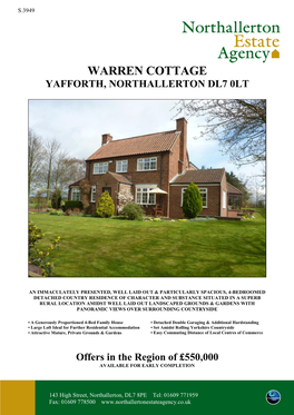 Warren Cottage Yafforth, Northallerton Dl7 0Lt