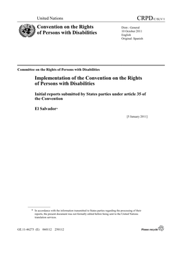 Implementation of the Convention on the Rights of Persons with Disabilities