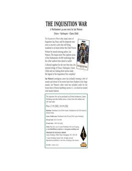 THE INQUISITION WAR a Warhammer 40,000 Story by Ian Watson Draco • Harlequin • Chaos Child