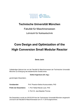 Core Design and Optimization of the High Conversion Small Modular Reactor