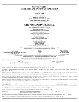GRUPO SUPERVIELLE S.A. (Exact Name of Registrant As Specified in Its Charter)