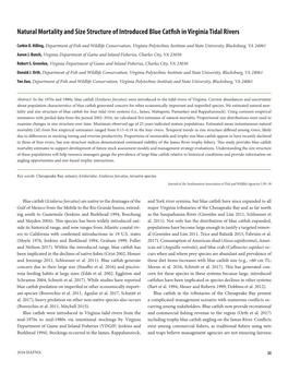 Natural Mortality and Size Structure of Introduced Blue Catfish in Virginia Tidal Rivers