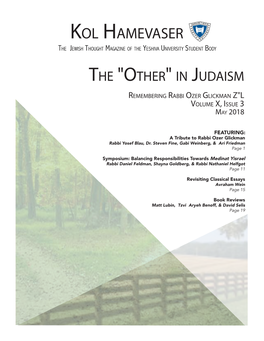 The "Other" in Judaism