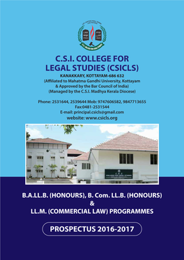 C.S.I. College for Legal Studies (Csicls)