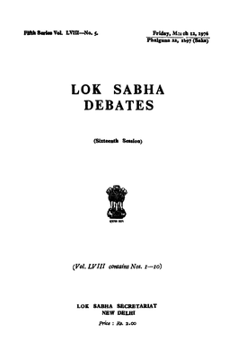 Lok Sabha Debates