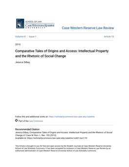 Intellectual Property and the Rhetoric of Social Change
