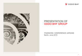 Presentation of Oddo Bhf Group