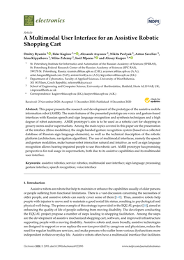 A Multimodal User Interface for an Assistive Robotic Shopping Cart