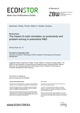The Impact of Crash Simulation on Productivity and Problem-Solving in Automotive R&D