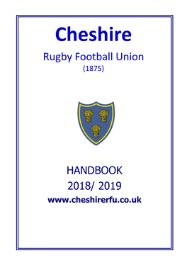 Cheshire RFU Handbook 2018-2019