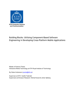 Building Blocks: Utilizing Component-Based Software Engineering in Developing Cross-Platform Mobile Applications