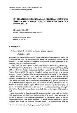 On Relations Between Adams Spectral Sequences, with an Application to the Stable Homotopy of a Moore Space