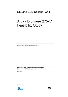 Arva Drumkee 275 Kv Feasibility Study