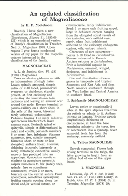 An Updated Classification of Magnoliaceae by H