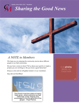 Light Blue Cross Sky Photo Simple Church Newsletter