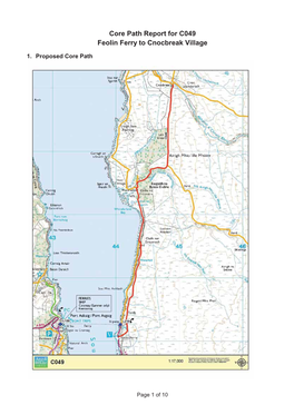 Core Path Report for C049 Feolin Ferry to Cnocbreak Village