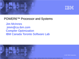IBM Power Roadmap