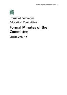 Formal Minutes 2017-19 1