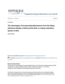 The Advantages of Incorporating Mechanisms from the Salary Arbitration Models of MLB and the NHL in a Salary Arbitration System in MLS