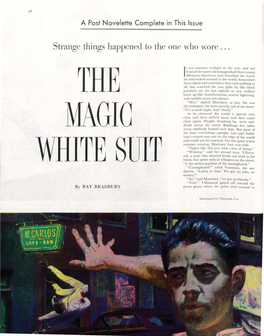 The Magic White Suit (Continued from Page 29) the Card; at His Left Hand and a Soiled Ten­ Dollar Bill