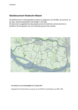 Startdocument Hoeksche Waard