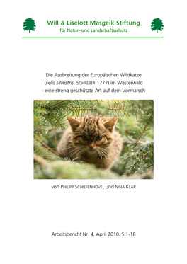 20090514 Die Ausbreitung Der Wildkatze Im Westerwald Farbe AB3
