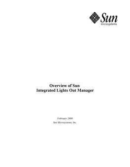 Overview of Sun Integrated Lights out Manager